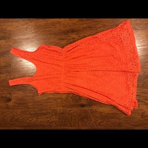 Mossimo sz Large elastic waist coral mini dress